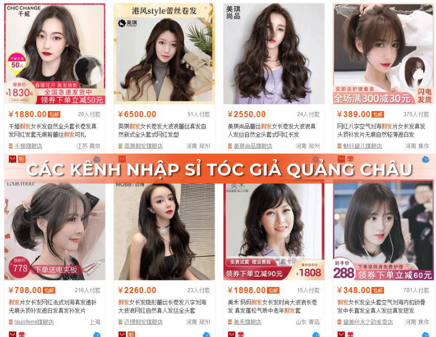 Nguồn Hàng Sỉ Tóc Giả Quảng Châu: Hướng Dẫn Nhập Hàng Từ A–Z Cho Người Mới